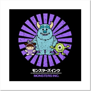 Monsters Inc Retro Vintage Posters and Art